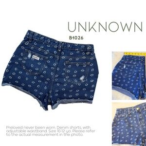 New Kids Denim Shorts (B2026)